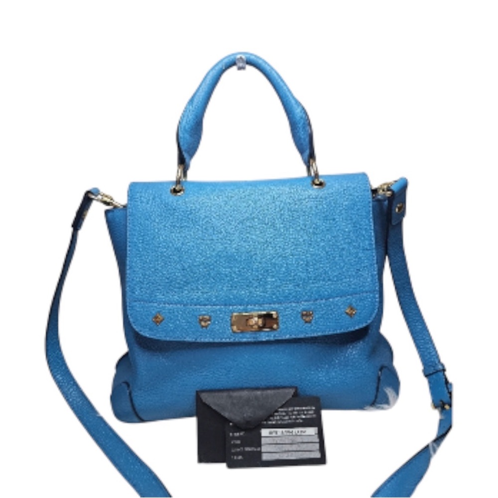 MCM Vibrant Blue Satchel